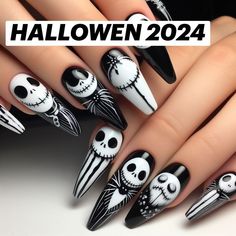 Nightmare Before Christmas Nails, Silk Wrap Nails, Horror Nails, Nail Prices, Gothic Nails, 2024 Design, Pink Nail Designs