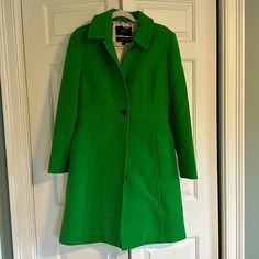 Gorgeous Green Classic Coat. Never Worn. No Tags. Fitted Style. Runs Slightly Small. Beautiful Lined. 3m Thinsulate Insulation. Pit To Pit: 18” Waist: 16” Length: 38” Smoke Free Home Fitted Green Outerwear For Work, Green Fitted Long Coat, Lady Coat, Classic Coat, Classic Coats, Fitted Style, Insulation, Fitness Fashion, Coats For Women