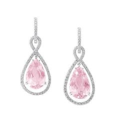 9.00 Carats pink kunzite and diamonds lady dangle earrings gold 14k Sales Increase, Pink Kunzite, Diamond Girl, Pink Diamonds, Diamonds Jewelry, Gem Diamonds, Diamond Dangle Earrings, Jewelry Auction, Dope Jewelry