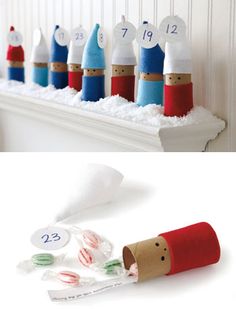 several different types of toothbrushes in the shape of santa's sleighs