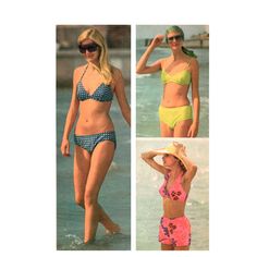 Bikini Pattern pre-cut Swimsuit pattern vintage MultiSize 8-10 Bust 31.5-32.5 Tankini pattern Halter Top Bikini Swim Shorts Simplicity 5576 Bathing Suit Patterns, Swimsuit Pattern, Suit Pattern, Motif Vintage, Simplicity Sewing, Couture Vintage, Simplicity Sewing Patterns, Sewing Pattern Sizes