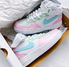 Nike custom air force 1 mid sneakers Hand painted with leather paint and coated Waterproof New with box Options to buy are already converted in women's sizes Size 4Y- women's 5.5 Size 4.5Y- women's 6 Size 5Y- women's 6.5 Size 5.5Y- women's 7 Size 6Y- women's 7.5 Size 6.5Y- women's 8 Size 7Y- women's 8.5 Pastel High-top Custom Sneakers For Streetwear, Pastel Lace-up Custom Sneakers For Streetwear, Pink High-top Nike Air Force 1, Pastel Custom Sneakers For Streetwear, Pastel High-top Sneakers For Streetwear, Custom Casual Pastel Sneakers, Casual Pastel High-top Custom Sneakers, Pastel Nike Air Force, Custom Nike Air Force 1