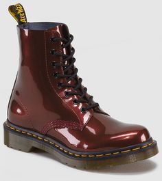 1460 PASCAL CHERRY RED SPECTRA PATENT Cherry Boots, Red Doc Martens, Dr Martens Store, Pretty Shoes, Doc Martens, Cherry Red, Dr. Martens Boots, Dr. Martens, Cute Shoes