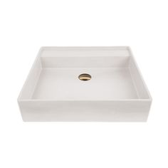 a white square sink on a white background