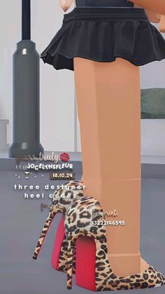 a woman's legs and heels are shown in an animated fashion photo with the caption