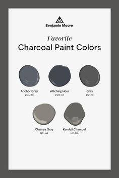 the different shades of gray paint are shown in this graphic style, including black and white