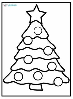 Star Paper Craft, Christmas Tree Coloring, Bratz Coloring, Tree Coloring, Christmas Tree Drawing, Free Christmas Coloring Pages, Printable Christmas Coloring Pages, Christmas Tree Coloring Page