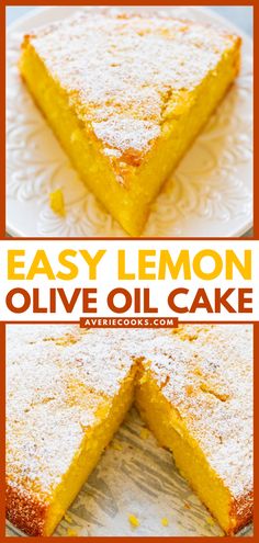 an easy lemon olive oil cake recipe