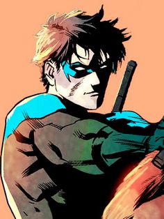 Dc Comic Nightwing, Richard Grayson Robin Fanart, Nightwing Animated, Nightwing Injured, Dickgrayson Nightwing, Nightwing And Batgirl, Dc Icons