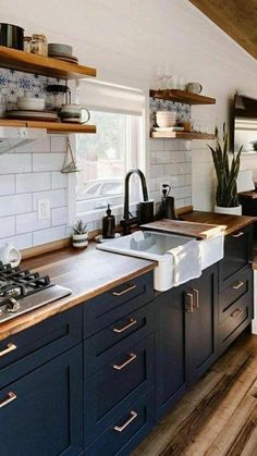 the kitchen is clean and ready to be used as a place for cooking or eating