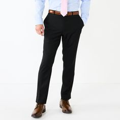 A cut above the rest. When the occasion calls for something special, these men's suit pants from Apt. 9 deliver. A cut above the rest. When the occasion calls for something special, these men's suit pants from Apt. 9 deliver. Washable stretch fabric blend allows comfortable movement 4-pocket Zipper flyFIT & SIZING Slim fitFABRIC & CARE Polyester, Viscose, Spandex, Elastane Machine wash ImportedSUSTAINABILITY FEATURES Tested for harmful substances Certification No. VC020 186096 STANDARD 100 by OE Professional Wardrobe, Men's Suit, Suit Separates, Suit Pants, Work Attire, Modern Fit, Something Special, Mens Suits, Stretch Fabric