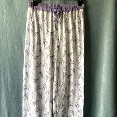 Nwt Mayfair Pajama Bottoms Lavender Cotton Sleepwear For Spring, Casual Lavender Cotton Sleepwear, White Sleepwear For Spring Relaxation, Lavender Cotton Sleepwear For Summer, Lavender Cotton Bottoms For Loungewear, Lavender Cotton Loungewear Bottoms, White Sleepwear For Relaxation, Pink Pajama Pants, Christmas Pajama Pants