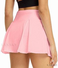 Lasaky - Sporty Pleated Midi Skirt for Fitness, Yoga, Golf, and Tennis - Athletic Short Skirt Pink Mini Skirt For Sports In Spring, Pink Sports Skirt With Lining, Pink Lined Sports Skirt, Sport Skirt, Patent Leather Dress, Athletic Skort, Patchwork Skirt, Half Skirt, Sports Skirts