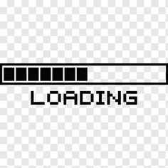 the loading bar is shown in black and white