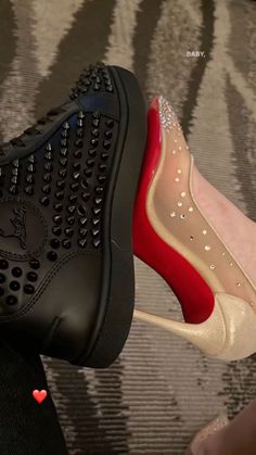 Heels And Sneakers Couple, Louboutin Couple, Nightclub Aesthetic, Couple Inspo, Pretty Shoes Sneakers, Respect Women, Couple Shoes, Louboutin Shoes Heels, Mood Instagram