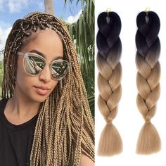 Hair Extensions Braids, Extensions Braids, Blonde Box Braids, Short Box Braids, Blonde Hair Extensions, Ombre Hair Extensions, Blonde Braids, Types Of Braids, Small Braids