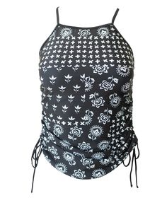 Make a splash in the on-trend bandana print of the Avalon tankini. Flattering side ruching for an adjustable length. Adjustable straps and a high neck for active comfort. FitAdjustable straps for a more secure fitDrawstring on the side to create a ruched look FeaturesFully lined with buttery soft, black-colored luxe liningBuilt-in bra with removable soft cups Bandana Print, On The Side, Soft Black, Polka Dot Top, Mix Match, Tankini, Adjustable Straps, High Neck, Bra