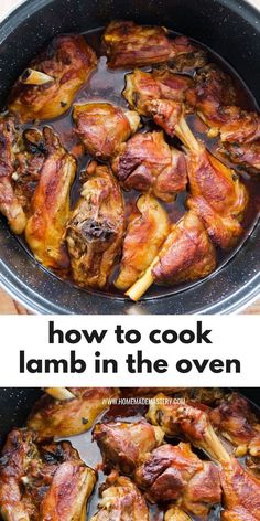 how to cook lamb in the oven and then put it in the pot for later