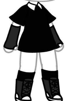 Gacha Black Outfits, Gacha Club Outfits Black, Gacha Life Outfits Black, Gacha Emo Outfits, Girls Black Dress