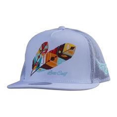 PRICES MAY VARY. 100% Cotton Imported Snap closure Hand Wash Only 2 tone Baseball cap with two feathers on front in , Lost Calf logo on left side. Snap back - one size fits all. 5 panel cap with buckram front liningClassic mesh backQuilted comfort sweatbandMatching under - visor Matching plastic adjustable strap4 CrownStructured High Profile47% Cotton25% Polyester28% NylonFlat Bill" Two Feathers, Men's Baseball Cap, Side Snap, Feather Hat, White Flat, Photo Outfit, Snap Back, White Flats, Snap Backs