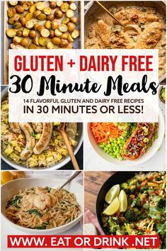 gluten and dairy free 30 minute meals in 30 minutes or less