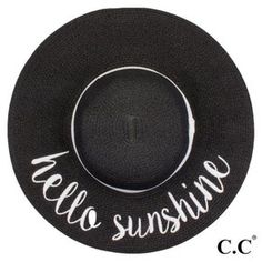 Super fun beach/sun hat featuring key phrases for every mood. Brim straw hat with either all black, all white or multi color lettering and ribbon band. 100% paper straw. Inside adjustable sting. One size fits most. Choose the phrase that speaks to you! Trendy Summer Sun Hat With Letter Print, Trendy Letter Print Sun Hat For Summer, Spring Beach Hats With Letter Print, Trendy Beach Sun Hat With Letter Print, Trendy Sun Hat With Letter Print For Beach, Trendy Letter Print Sun Hat For The Beach, Fun Summer Hats With Letter Print, Adjustable Summer Hats With Letter Print, Fun Black Vacation Hats