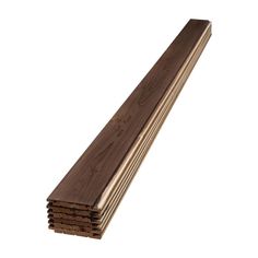 several pieces of wood stacked on top of each other in front of a white background