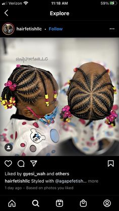 Kid Styles Hair Black, Little Black Toddler Girl Braided Hairstyles With Beads, Hair Styles With Beads Kids, Little Mixed Girl Hairstyles Easy With Beads, Kiddie Styles With Beads, Girls Braided Hairstyles Kids