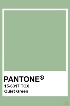 pantone's green color is shown with the words, 1 - 6316 tcx