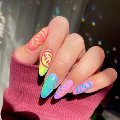 Cool Summer Nails 2023, Rave Nails Festivals, Rave Nails Designs, Edc Nails, Festival Nail Art, Rave Nails, Nail Design Glitter, 2023 Nails