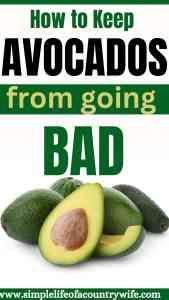 an avocado with the words how to keep avocados from going bad