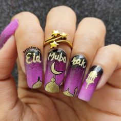 8 Eid nails designs for your holiday celebrations Eid Nail Designs, Nails For Eid, Eid Nails, Nails Basic, Nails Elegant, Nails Brown, Nails Inspired, Nails Purple, Nails Gold