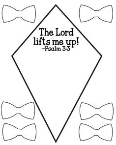 the lord lifts me up coloring page with bow ties on it's head and words below