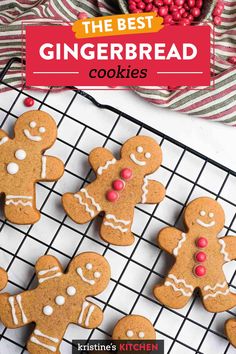 the best gingerbread cookies on a cooling rack