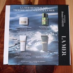 La Mer Renewal Kit Includes: - Creme De La Mer (0.12 Oz. / 3.5 Ml) - The Eye Balm Intense (0.1 Oz. / 3 Ml) - The Concentrate (0.1 Oz. / 3 Ml) - The Treatment Lotion (0.17 Oz. / 5 Ml) *All Are New And Never Used *From Sephora La Mer Moisturizing Cream, Empty Jar, Hydrating Serum, Skin Care Women, Moisturizer Cream, The Eye, White Silver, Travel Size Products, Sephora