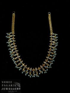 Pacchi Work Jewellery, Traditional Jewelry Indian Gold Jewellery, Gold Necklace Models, Beaded Wedding Jewelry, Fashion Jewelry Necklaces Gold, Modern Bangle, Gold Jewels Design