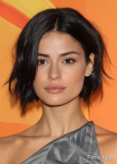 Long Bob Sidebangs, Women’s Short Hairstyles With Bangs, Short Dark Fine Hair, Trendy Asymmetrical Hair, Short Hairstyle Women Fine Wavy Hair, 2023 Short Haircuts For Women, Long Crop Haircut For Women, Cute Short Hairstyles For Thinning Hair, Modern Inverted Bob