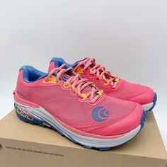 Topo Athletics Mountain Racer 2 Running Shoes Sneakers Pink Blue Women’s Us 6.5msrp $145 Condition: New With Box, Missing Box Lid. Super Pretty Color In Summer Pink Running Shoes With Removable Insole For Sports, Pink Low-top Walking Shoes With Boost Midsole, Casual Pink Trail Running Shoes With Air Cushioning, Pink Low-top Running Shoes With Removable Insole, Pink Low-top Sneakers With Removable Insole, Casual Pink Trail Running Shoes With Cushioned Footbed, Pink Casual Low-top Trail Running Shoes, Casual Pink Low-top Trail Running Shoes, Pink Slip-on Sneakers For Walking