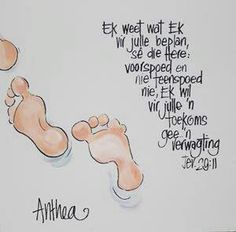 a drawing of two baby feet with words written on the bottom and bottom, above them