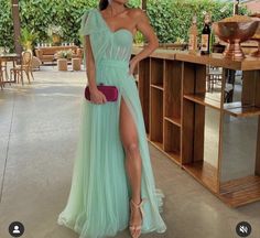 Prom Dress A Line, Tulle Party Dress, One Shoulder Prom Dress, Tulle Sleeves, Warm Dresses, Custom Size Dresses, Tulle Prom Dress, Evening Gowns Formal, Party Dress Long