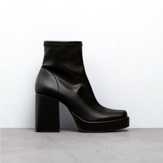 New With Tags. Zara Boots, Zara Shoes, Zara Black, Black Boots, Bootie Boots, Ankle Boots, Zara, Size 6, Women Shoes