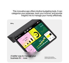 an advertisement for the new app, which is designed to look like a tablet