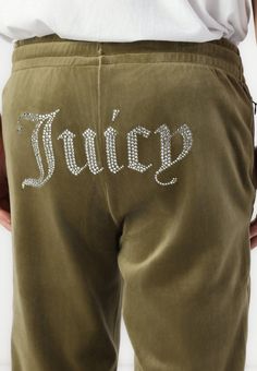 Juicy Couture DIAMANTE TRACKPANTS UNISEX - Jogginghose - dark olive Unisex Tracksuit, Tracksuit Bottoms, Juicy Couture, Track Pants, Jogging, Drama, Couture