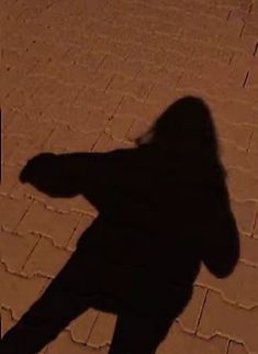 the shadow of a person holding a cell phone