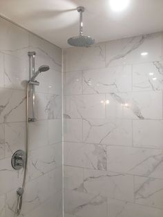 the shower head is mounted on the wall