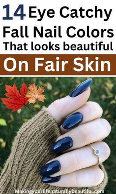 🍂💅 Trendy Fall Nail Colors for Cozy Vibes! Fall Nail Colors For Fair Skin, Nail Colors For Fair Skin, Mani Pedi Color Combos, September Nail Colors, Best Fall Nail Colors, Nail Ideas Fall, Purple Colour Shades, Shades Of Yellow Color, Dark Purple Nails