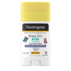 Help protect kids against sunburn and sun damage with Neutrogena Sheer Zinc Kids Mineral Sunscreen Stick Broad Spectrum SPF 50+. This face and body sunscreen stick glides on easily for no-mess application and provides effective sun protection of your child's skin. With naturally sourced, 100% mineral zinc oxide as its active ingredient, the travel-size mineral sunscreen stick features broad spectrum SPF 50+ sun care to protect against harmful skin-aging UVA and skin-burning UVB rays and is free Neutrogena Sunscreen, Skin Burns, Sunscreen Stick, Kids Sunscreen, Body Sunscreen, Zinc Oxide, Sunscreen Lotion, Mineral Sunscreen, Spf Sunscreen