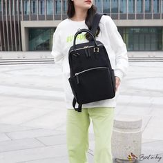 Bird in Bag - Backpack female handbag 14 inch computer business college students large capacity travel temperament schoolbag work shoulder bag Computer Business, Street Trends, Black Khakis, Olivia Mark, College Students, Leather Backpack, Backpack Bags, Fashion Backpack, Women Handbags