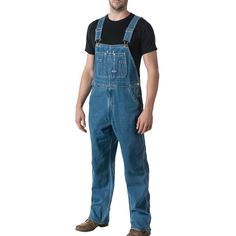 Big Smith® Stonewashed Denim Bib Overalls | Liberty® Classic Work Style, Bib And Brace Overalls, Liberty Overalls, Coveralls Workwear, Big Men Fashion, Safety Clothing, Get Things Done, Mens Workwear, Work Style