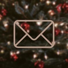 an email envelope on a christmas tree